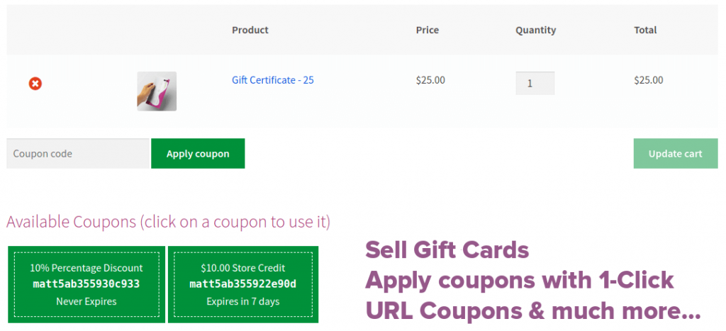 Smart coupons plugin